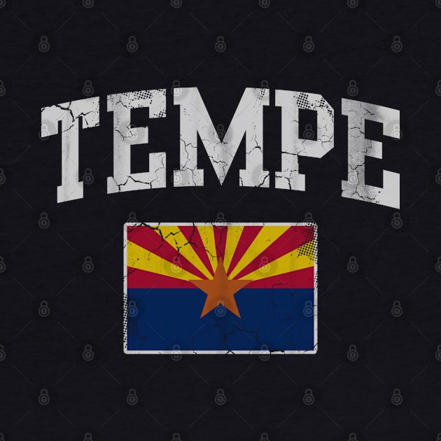 Retro Tempe Arizona Flag Home Love Vacation by E